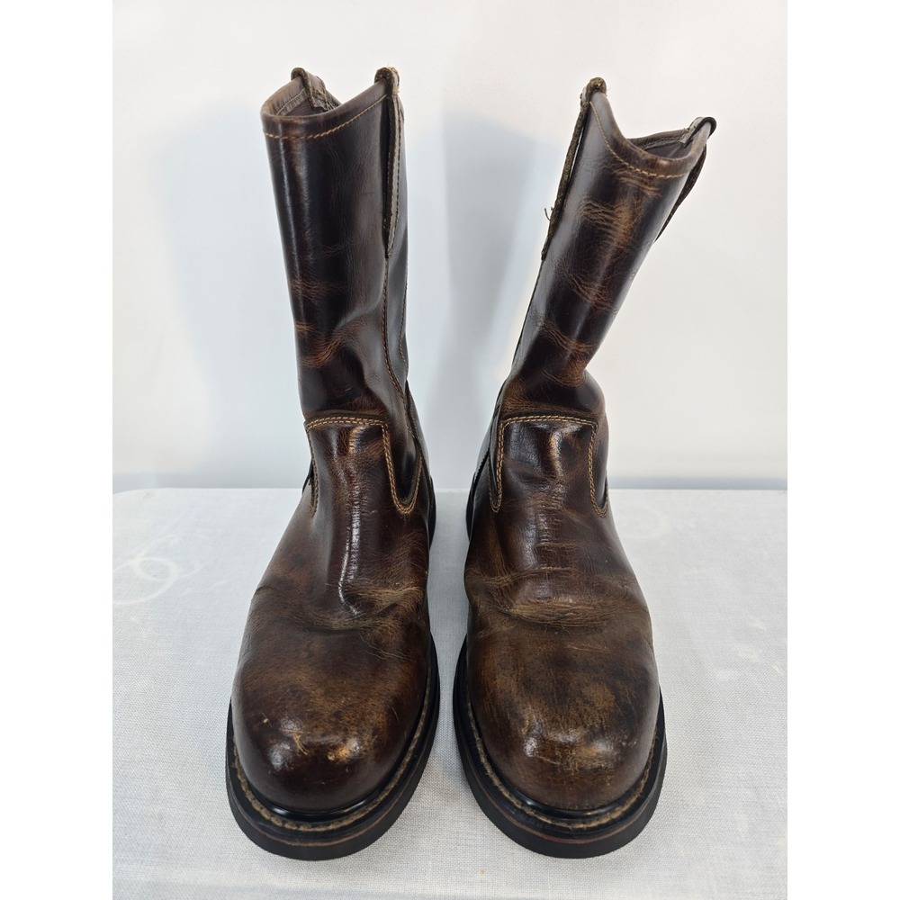 Wolverine Work Boots W10084 Brek Wellington Brown Steel Toe Boots Men's Size 9M